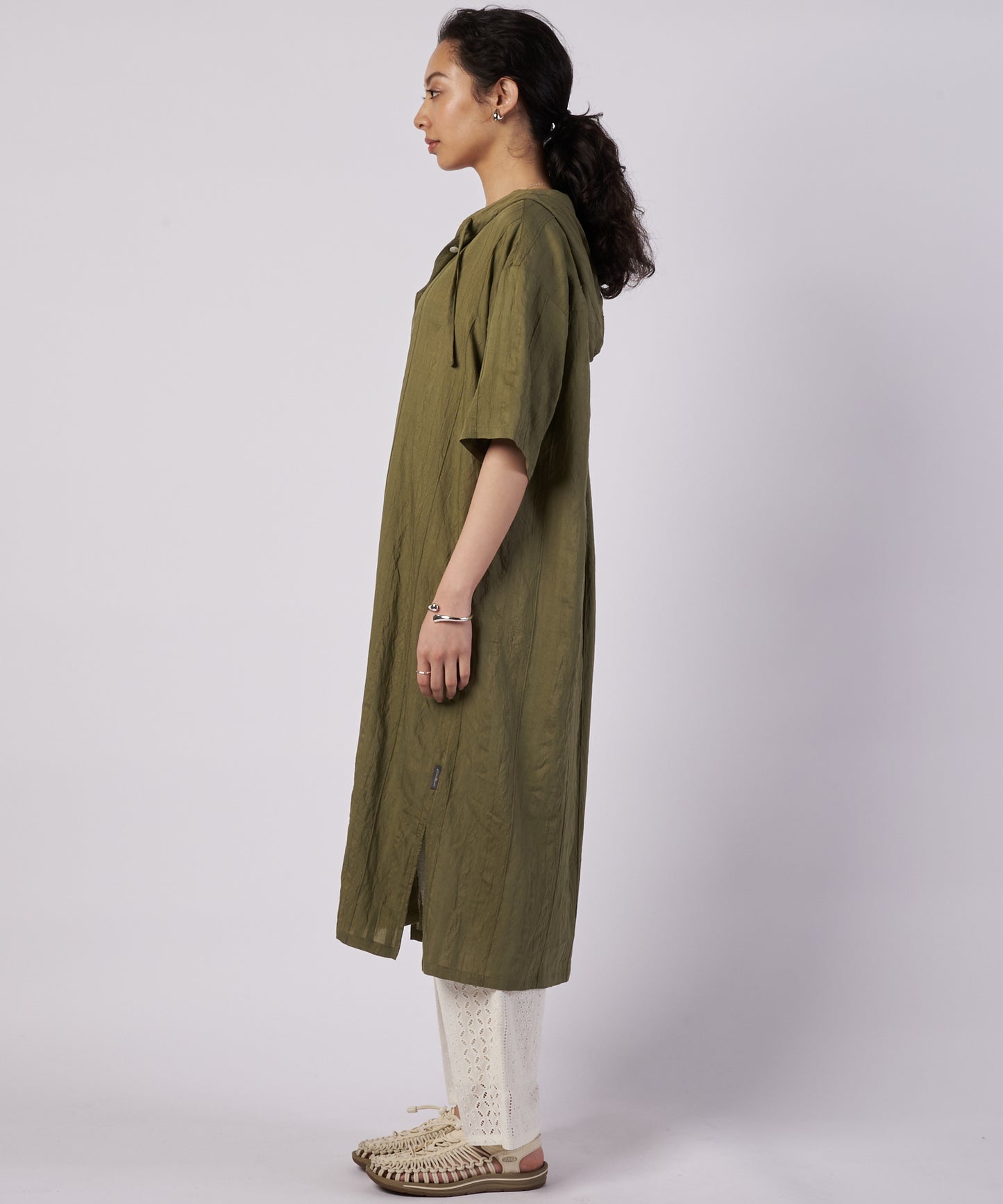 リラックスド フーデッド シャツワンピース/RELAXED HOODED SHIRTDRESS