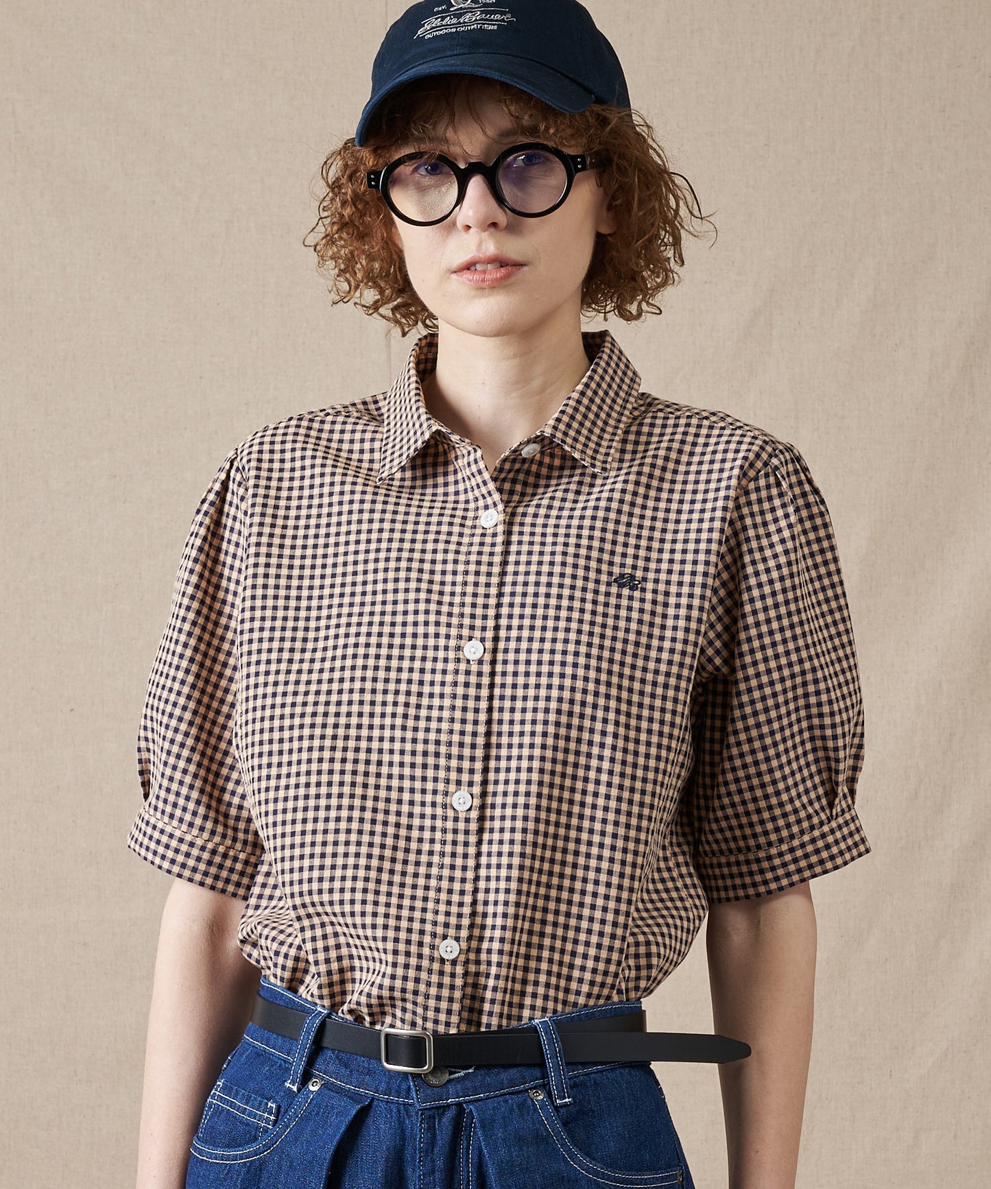 ポリコットン イージー チェックシャツ/POLY COTTON EASY CHECK SHIRT