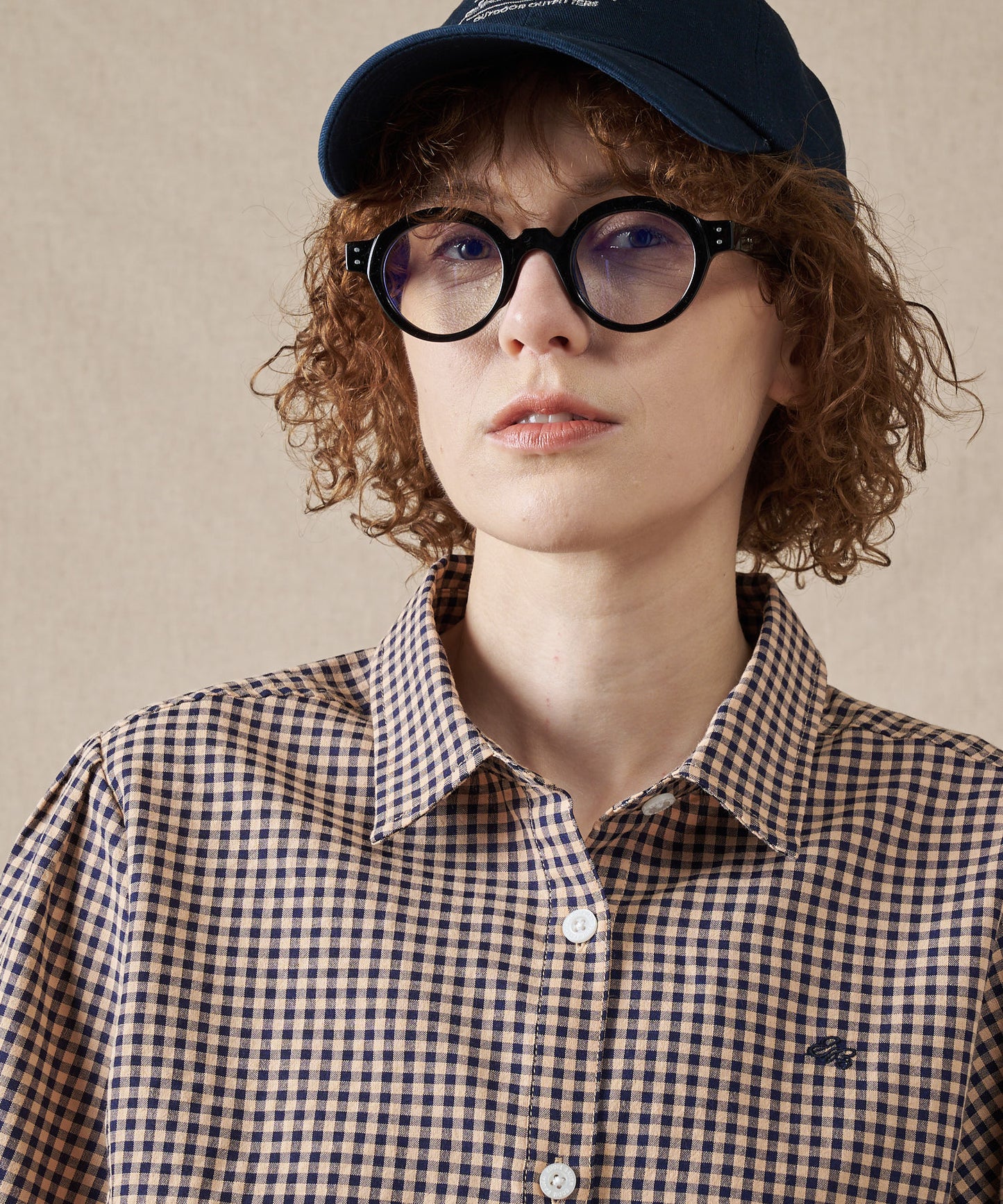 ポリコットン イージー チェックシャツ/POLY COTTON EASY CHECK SHIRT