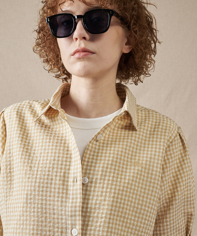 ポリコットン イージー チェックシャツ/POLY COTTON EASY CHECK SHIRT