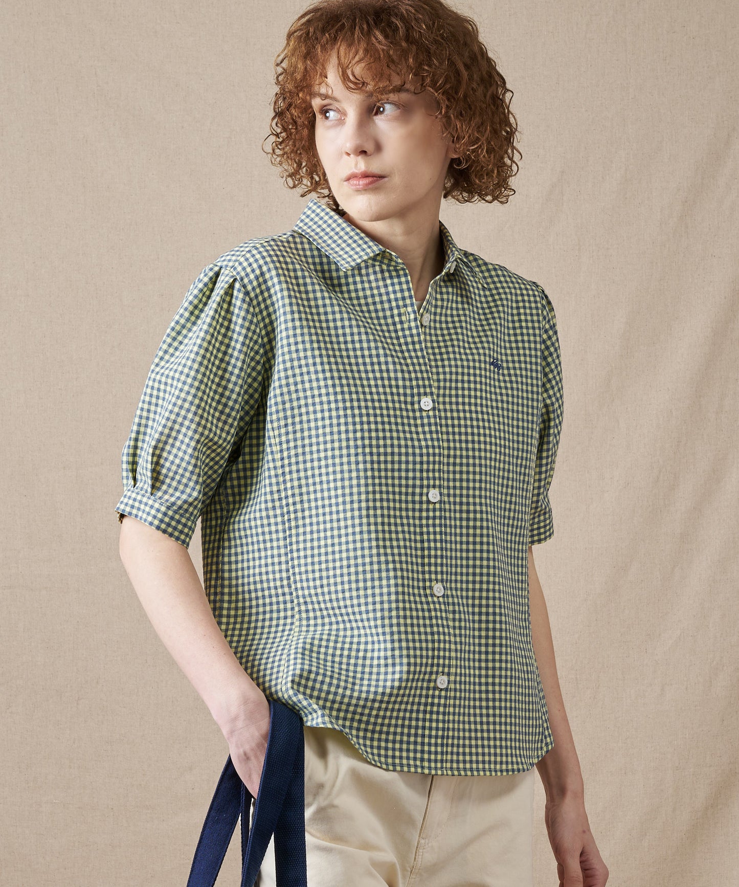 ポリコットン イージー チェックシャツ/POLY COTTON EASY CHECK SHIRT