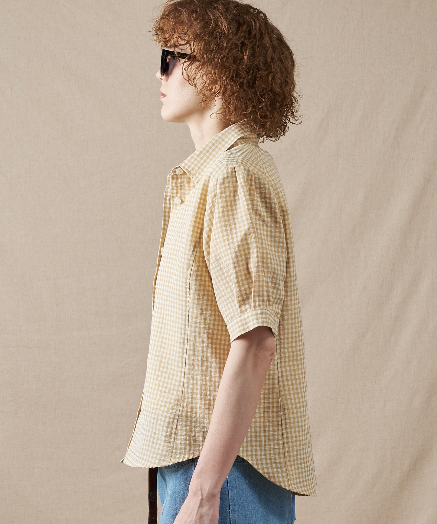 ポリコットン イージー チェックシャツ/POLY COTTON EASY CHECK SHIRT