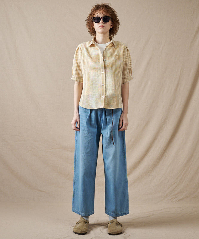 ポリコットン イージー チェックシャツ/POLY COTTON EASY CHECK SHIRT
