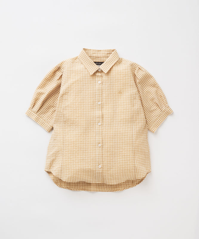 ポリコットン イージー チェックシャツ/POLY COTTON EASY CHECK SHIRT