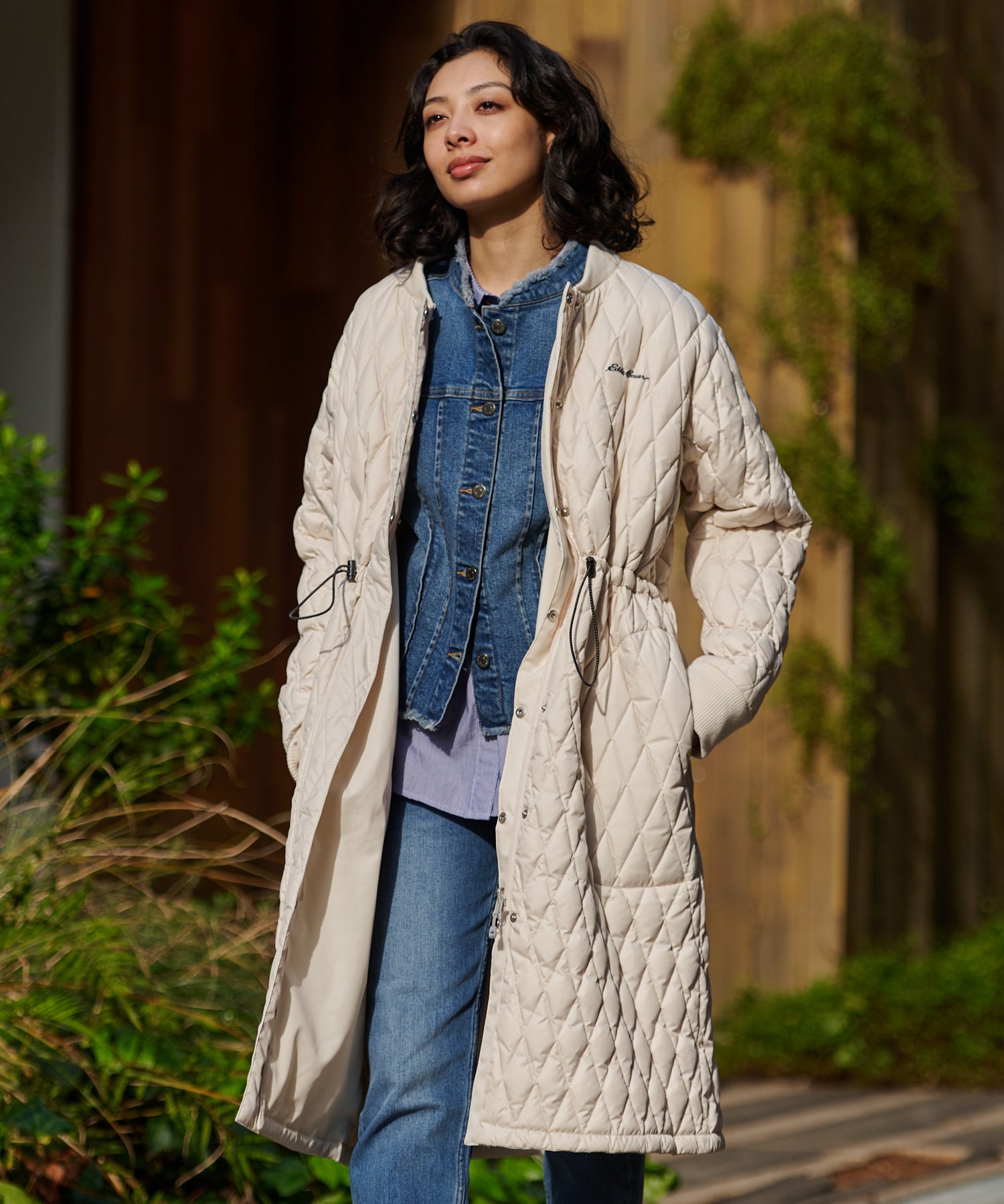 カラーサンドベージュ【70's USA製】Eddie Bauer エディーバウアー ダウンコート S