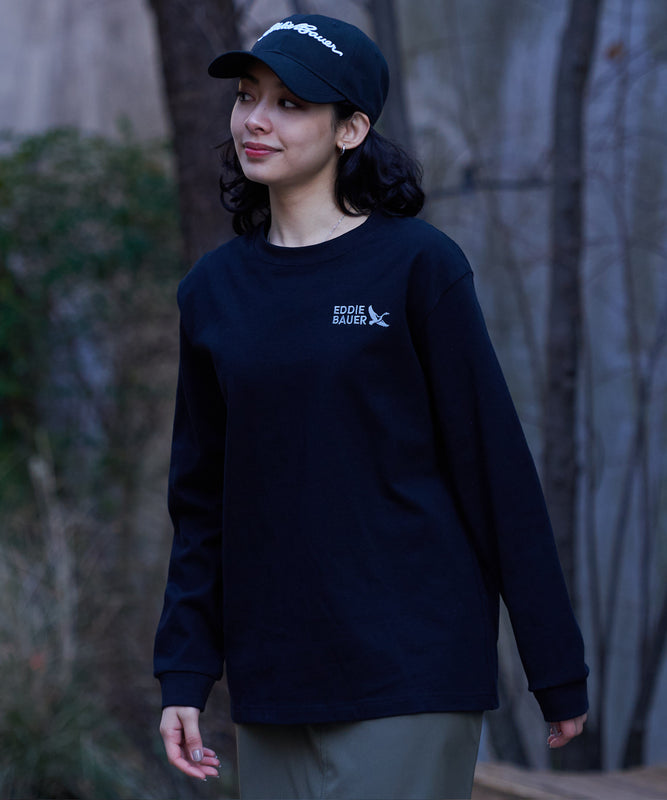 【TIME SALE】 長袖 ロゴ刺繍Ｔシャツ/EB LOGO EMB LS TEE