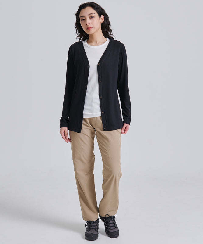 【TIME SALE】 エッセンシャルズ リブ 長袖カーディガン/ESSENTIALS RIBBED LS CARDIGAN