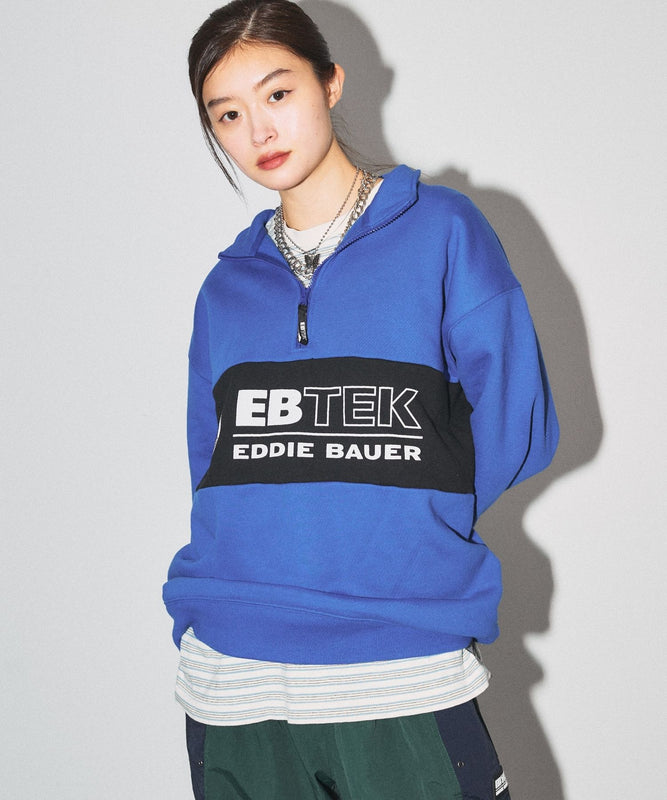 EBTEK パネルスウェット ハーフジップ/EBTEK PANEL SWEAT HALF ZIP