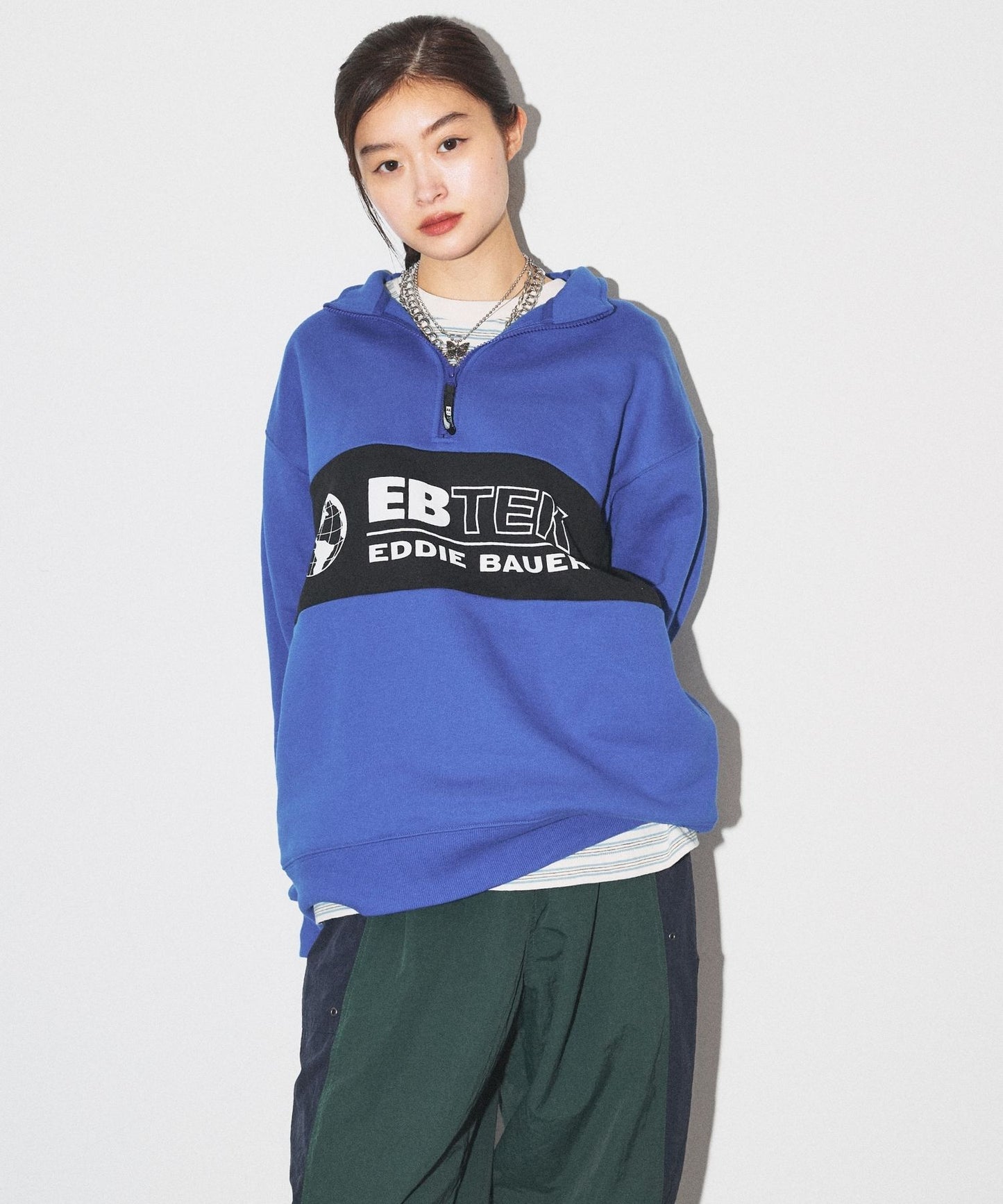 EBTEK パネルスウェット ハーフジップ/EBTEK PANEL SWEAT HALF ZIP