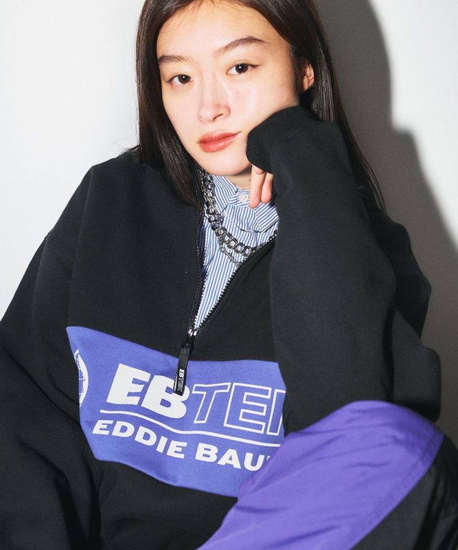 EBTEK パネルスウェット ハーフジップ/EBTEK PANEL SWEAT HALF ZIP