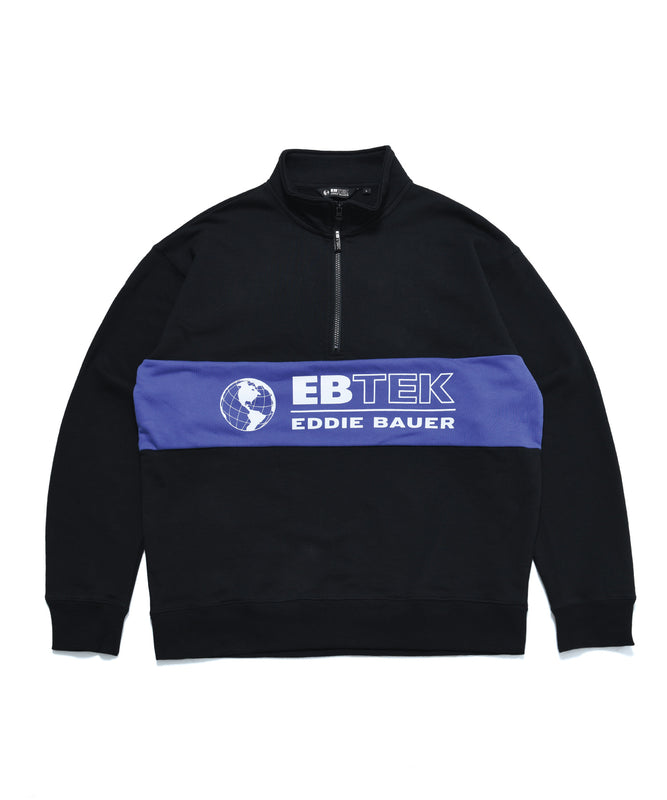 EBTEK パネルスウェット ハーフジップ/EBTEK PANEL SWEAT HALF ZIP