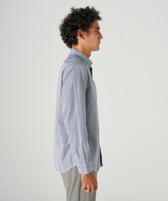 ブロード ストライプ 刺繍シャツ/BROAD STRIPE EMB SHIRTS