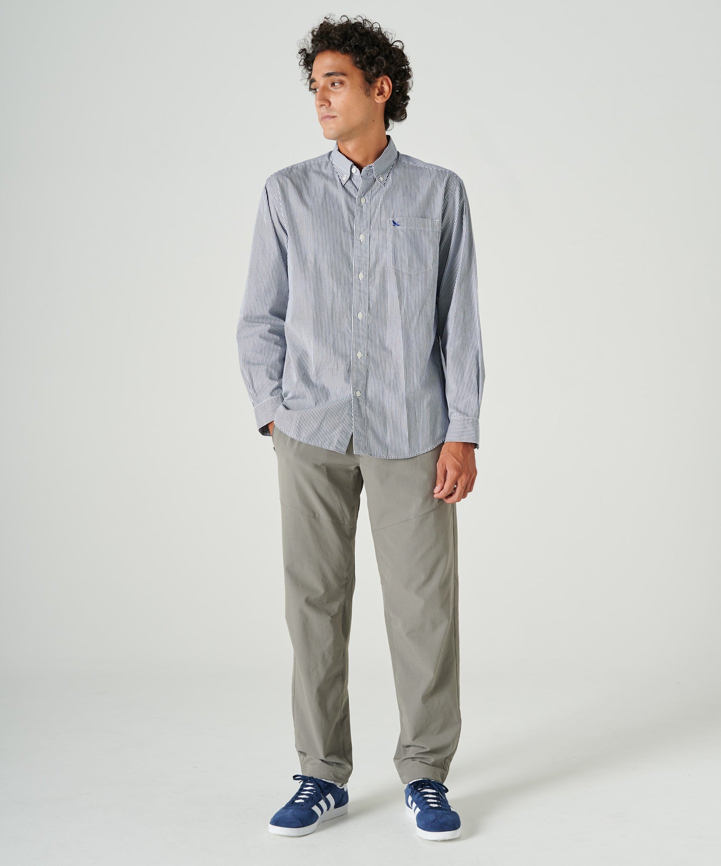 ブロード ストライプ 刺繍シャツ/BROAD STRIPE EMB SHIRTS