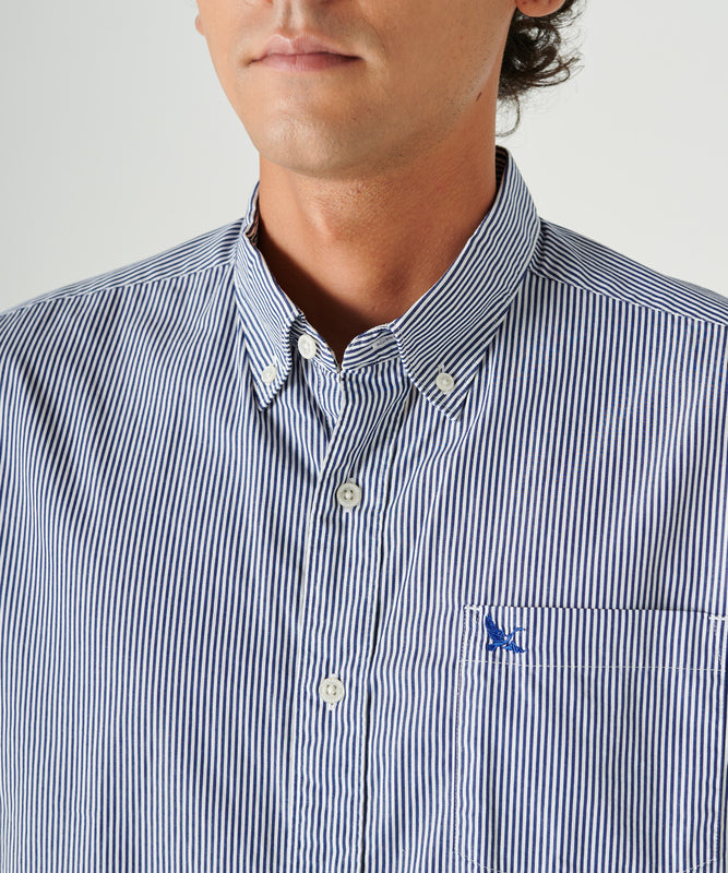 ブロード ストライプ 刺繍シャツ/BROAD STRIPE EMB SHIRTS