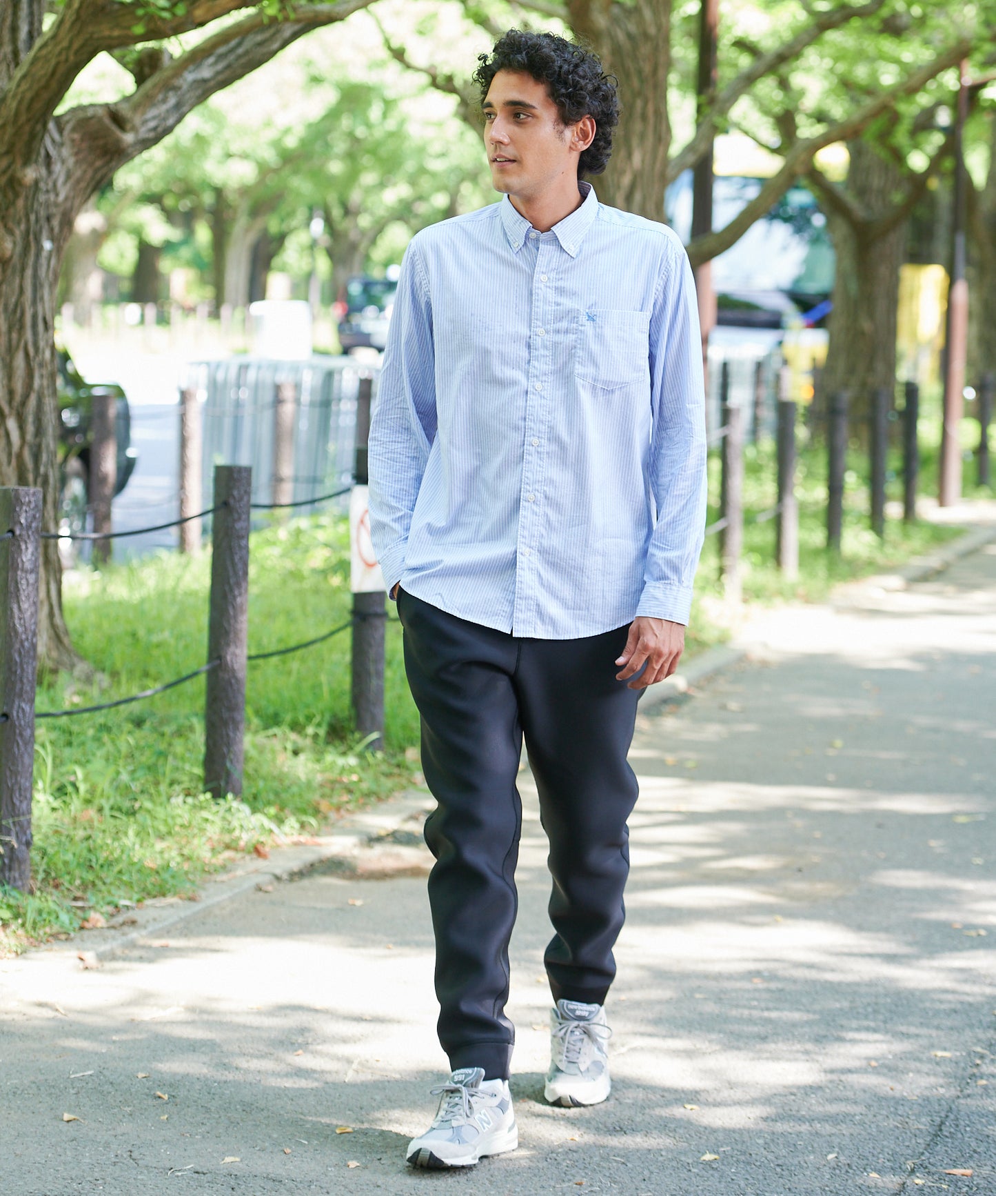 ブロード ストライプ 刺繍シャツ/BROAD STRIPE EMB SHIRTS