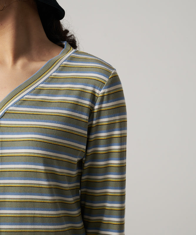 エッセンシャルズ リブ 長袖カーディガン/ESSENTIALS RIBBED LS CARDIGAN