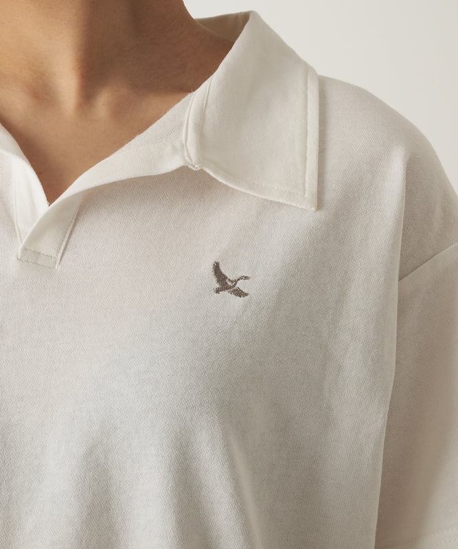 開襟 Tシャツ/OPEN COLLAR TEE