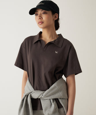 開襟 Tシャツ/OPEN COLLAR TEE