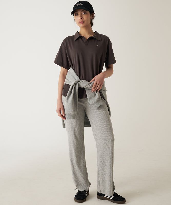 開襟 Tシャツ/OPEN COLLAR TEE