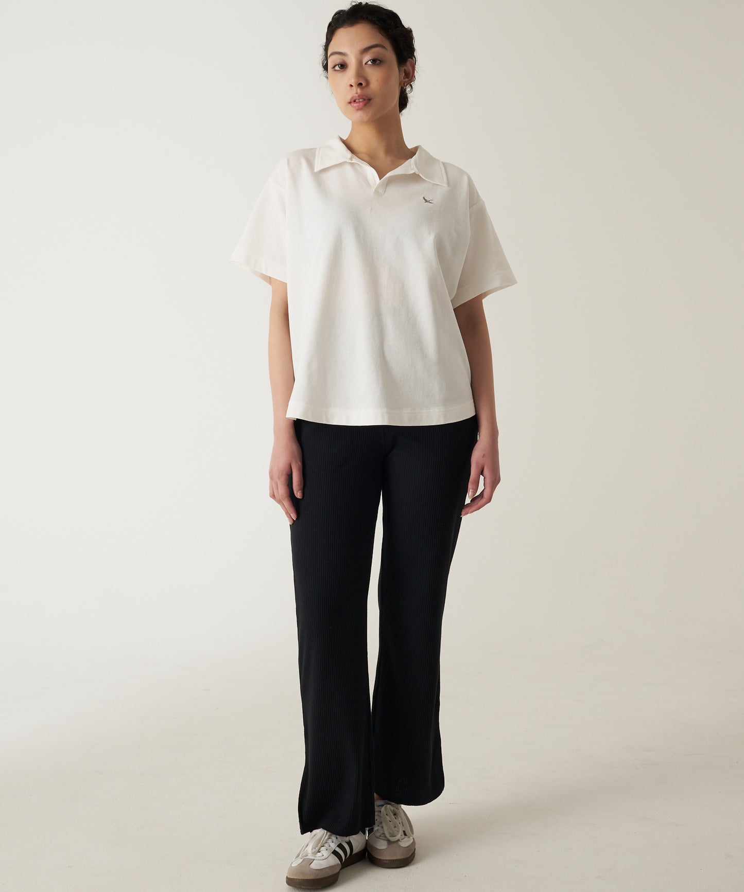 開襟 Tシャツ/OPEN COLLAR TEE