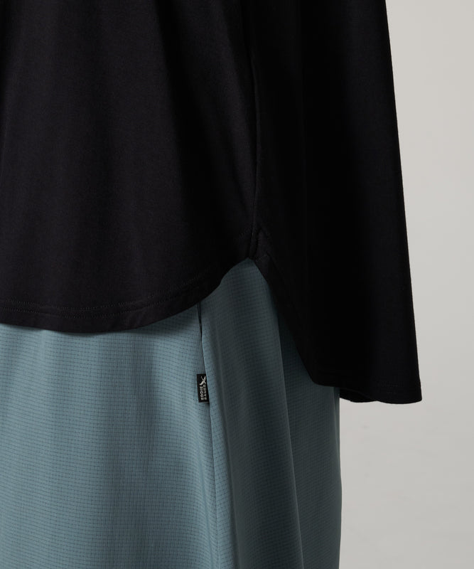 Vネック チュニックTシャツ/V-NECK TEE TUNIC