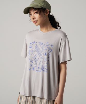 Vネック チュニックTシャツ/V-NECK TEE TUNIC