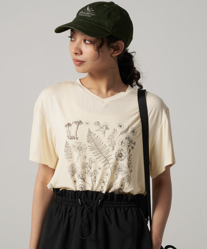 Vネック チュニックTシャツ/V-NECK TEE TUNIC