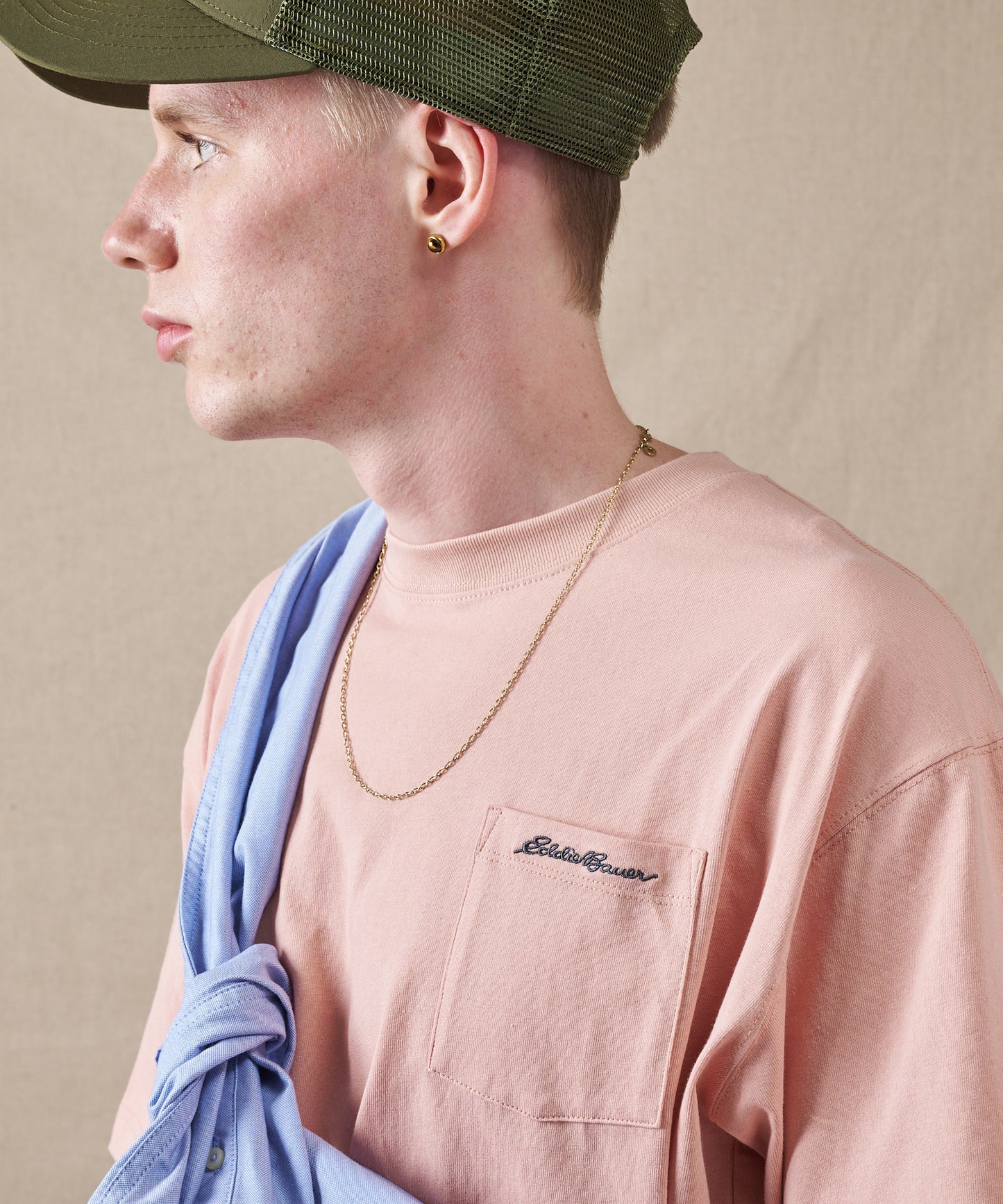 クラシック ロゴ刺繡 ポケットTシャツ/CLASSIC LOGO EMB PKT TEE