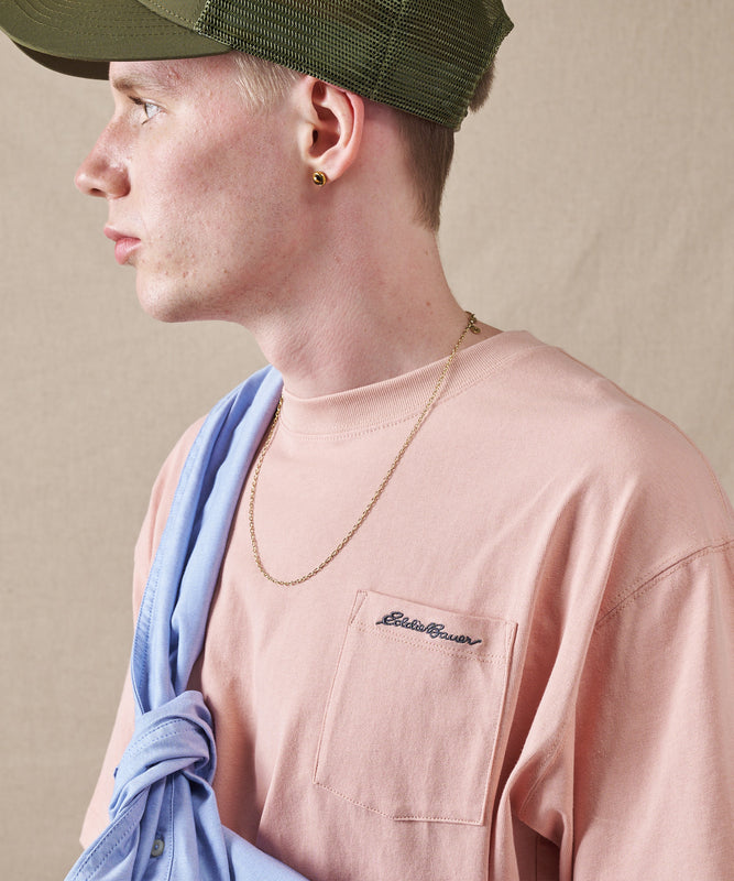 クラシック ロゴ刺繡 ポケットTシャツ/CLASSIC LOGO EMB PKT TEE