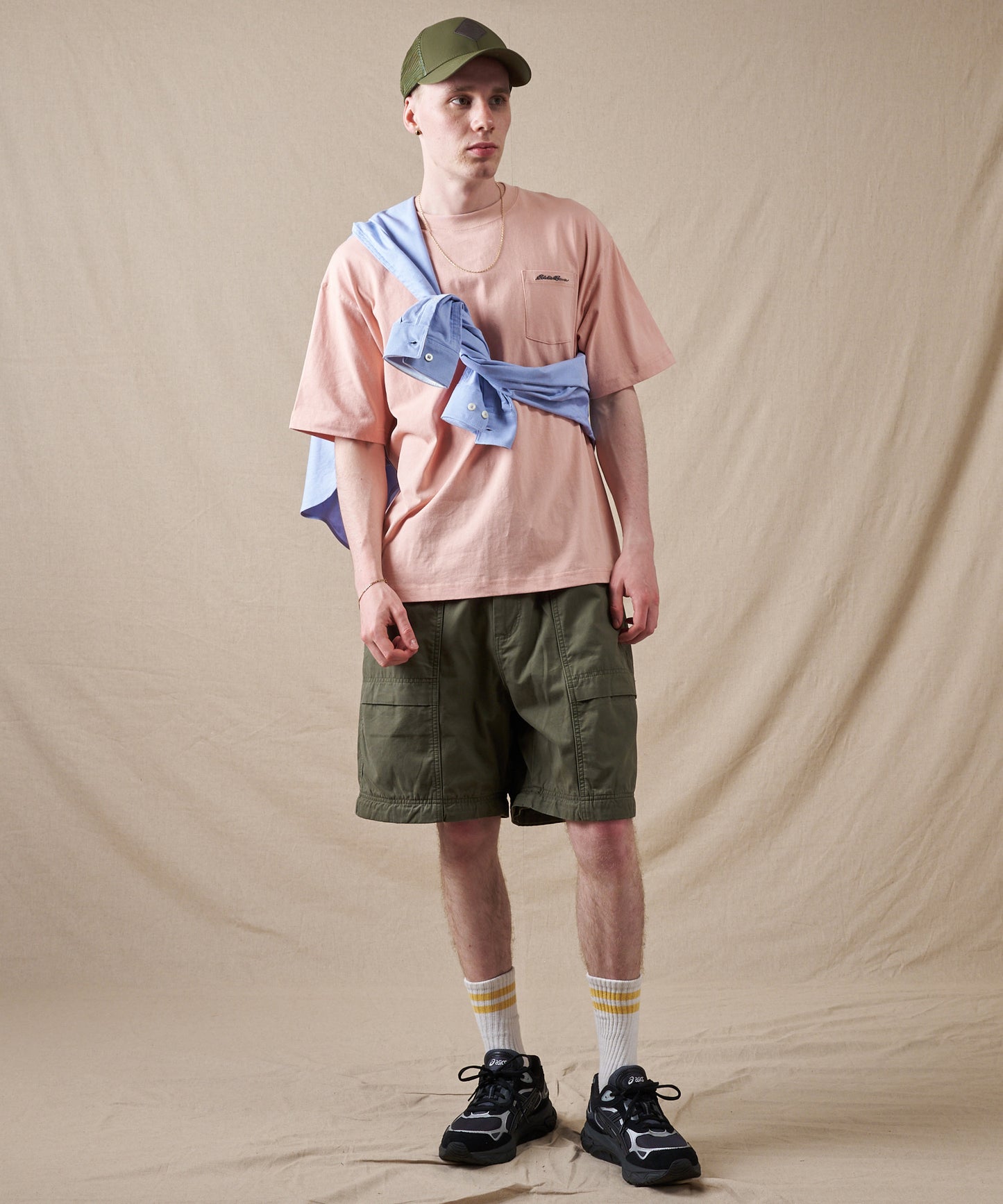 クラシック ロゴ刺繡 ポケットTシャツ/CLASSIC LOGO EMB PKT TEE