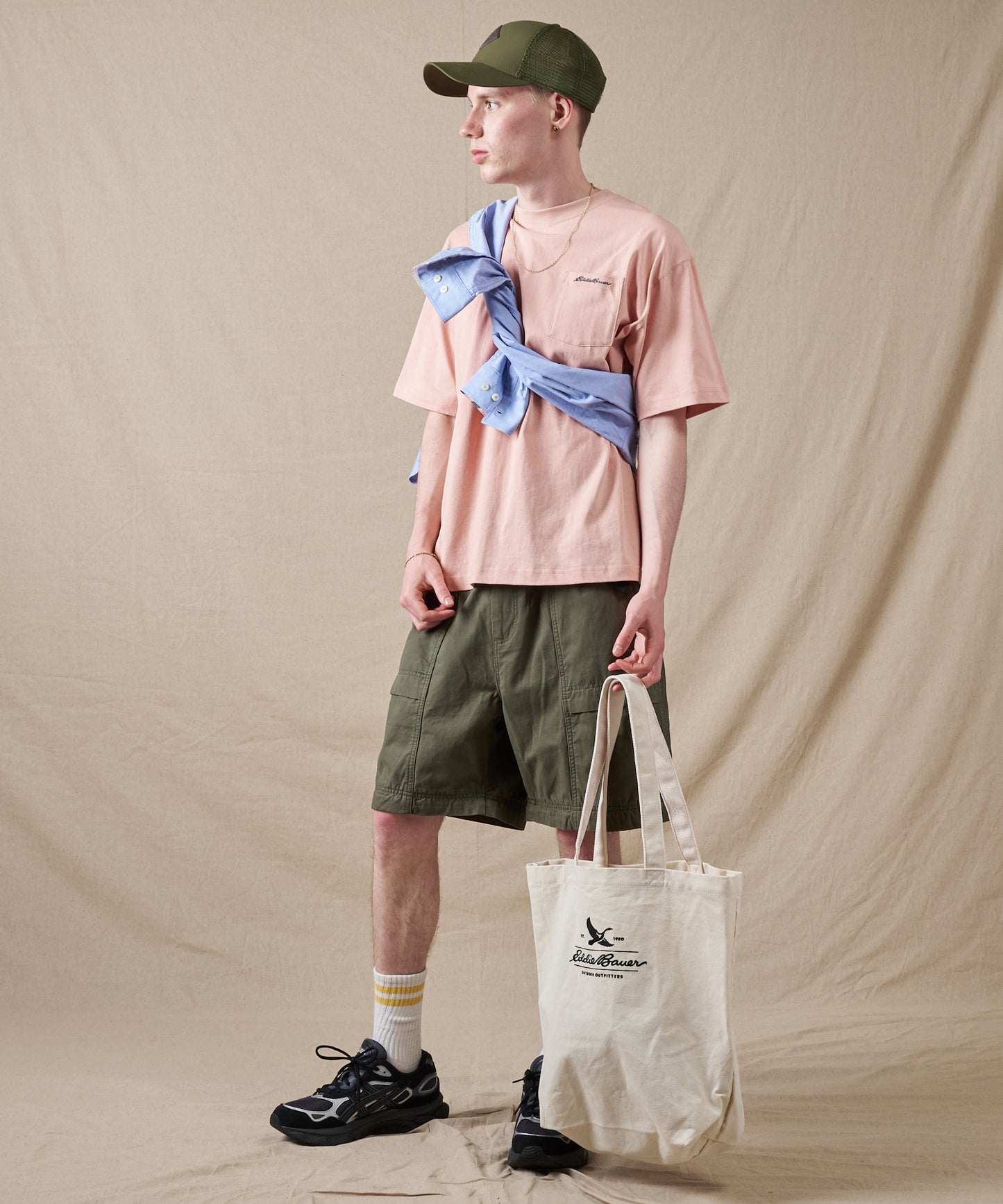 クラシック ロゴ刺繡 ポケットTシャツ/CLASSIC LOGO EMB PKT TEE