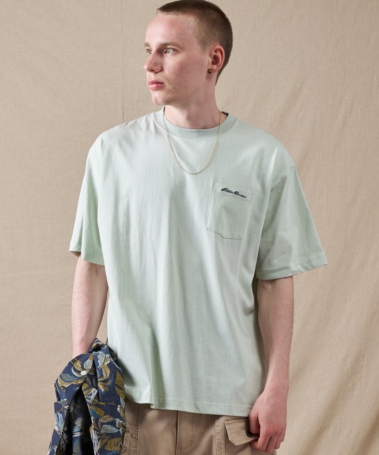 クラシック ロゴ刺繡 ポケットTシャツ/CLASSIC LOGO EMB PKT TEE