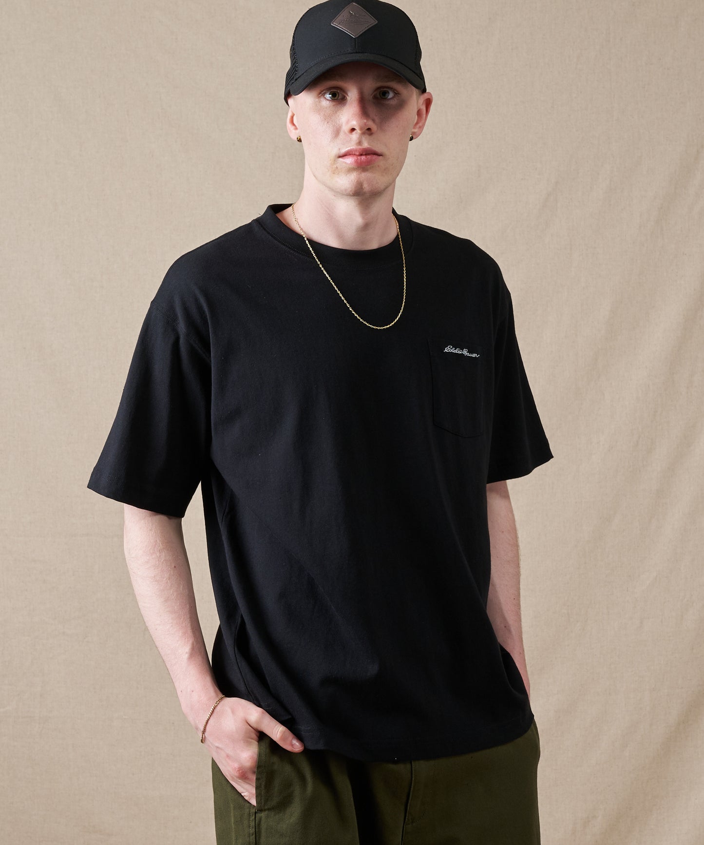 クラシック ロゴ刺繡 ポケットTシャツ/CLASSIC LOGO EMB PKT TEE