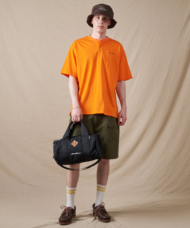 クラシック ロゴ刺繡 ヘンリーネックTシャツ/CLASSIC LOGO EMB HENRY TEE