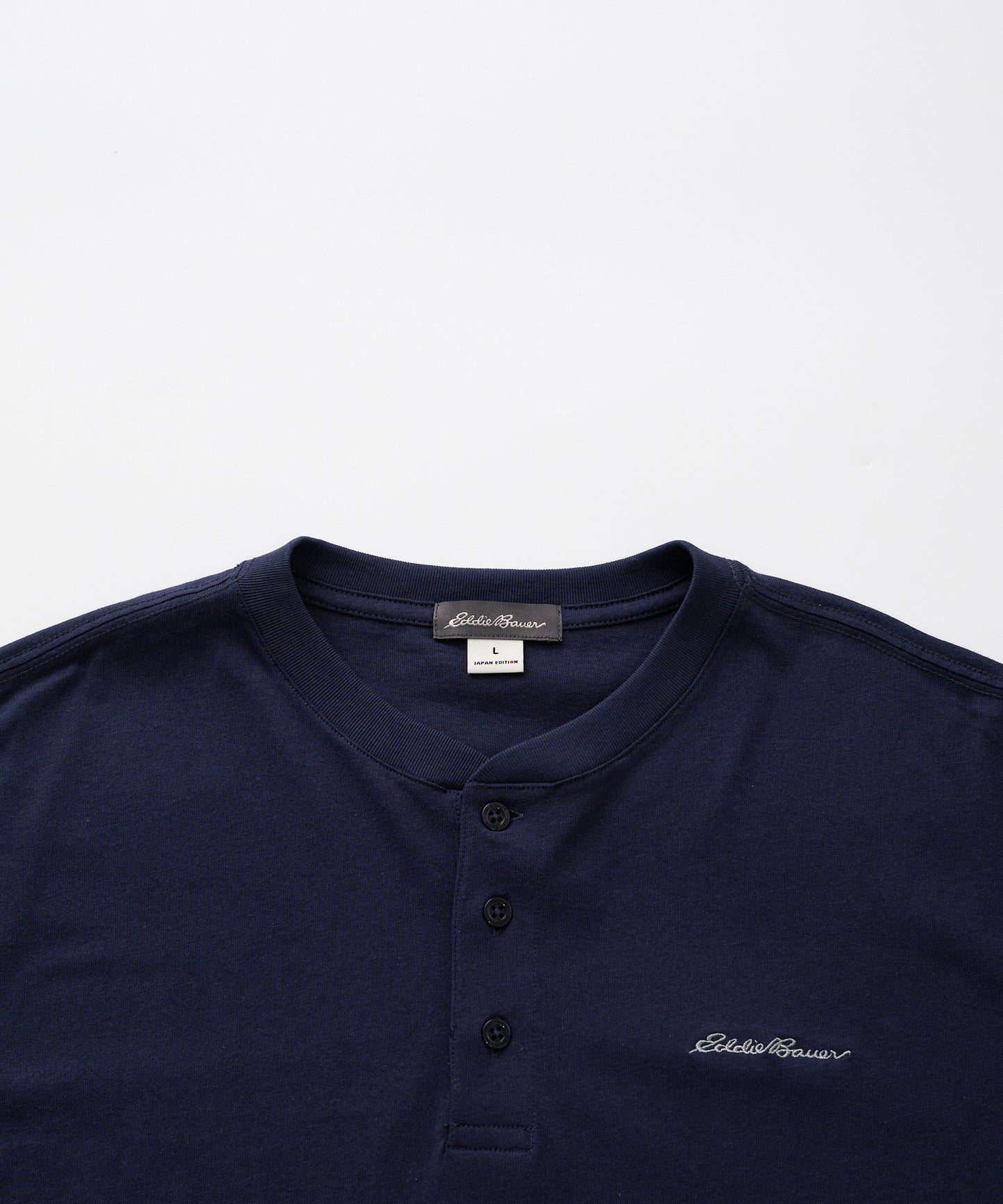 クラシック ロゴ刺繡 ヘンリーネックTシャツ/CLASSIC LOGO EMB HENRY TEE