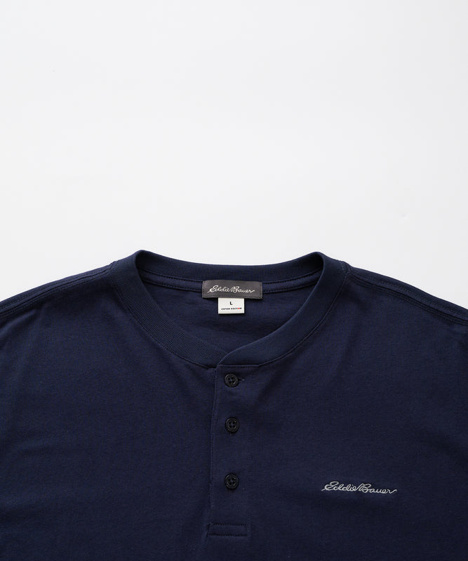 クラシック ロゴ刺繡 ヘンリーネックTシャツ/CLASSIC LOGO EMB HENRY TEE