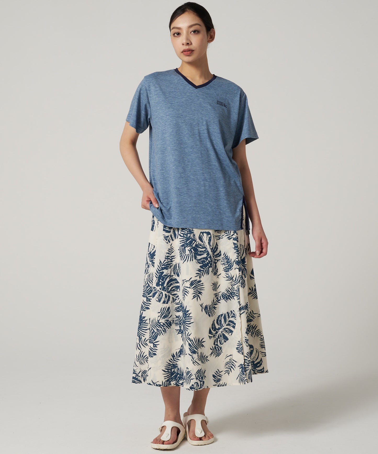 アシンメトリー スリット半袖Tシャツ/ASYMMETRY SLIT SS TEE