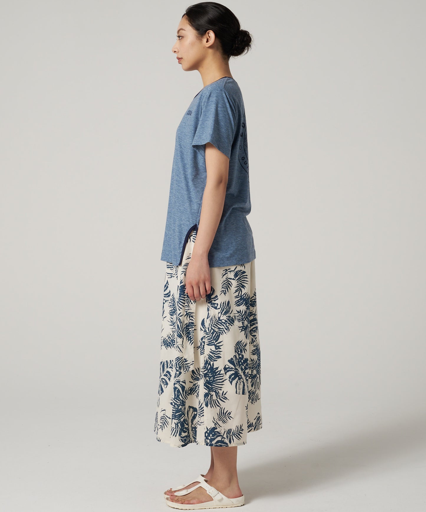 アシンメトリー スリット半袖Tシャツ/ASYMMETRY SLIT SS TEE
