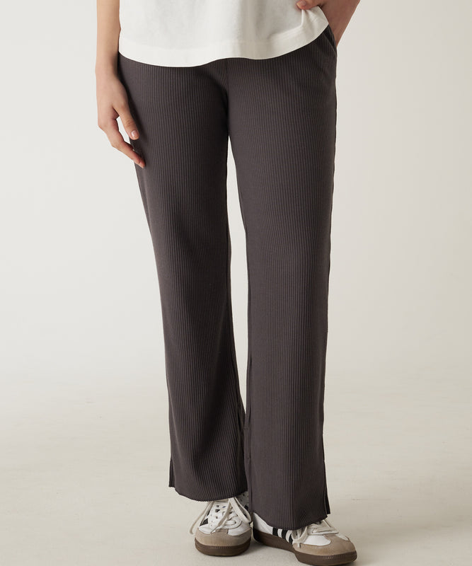 リブ ストレートパンツ/RIBBED STRAIGHT PANTS