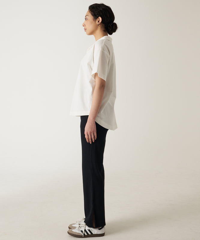リブ ストレートパンツ/RIBBED STRAIGHT PANTS