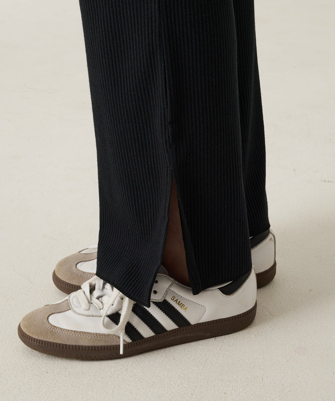 リブ ストレートパンツ/RIBBED STRAIGHT PANTS
