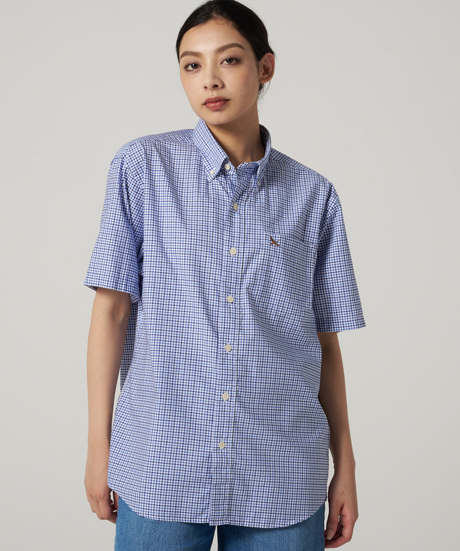 刺繍 ボタンダウン 半袖シャツ/EMB SSBD SHIRT
