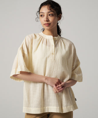 プレイド シアーブラウス/PLAID SHEER BLOUSE