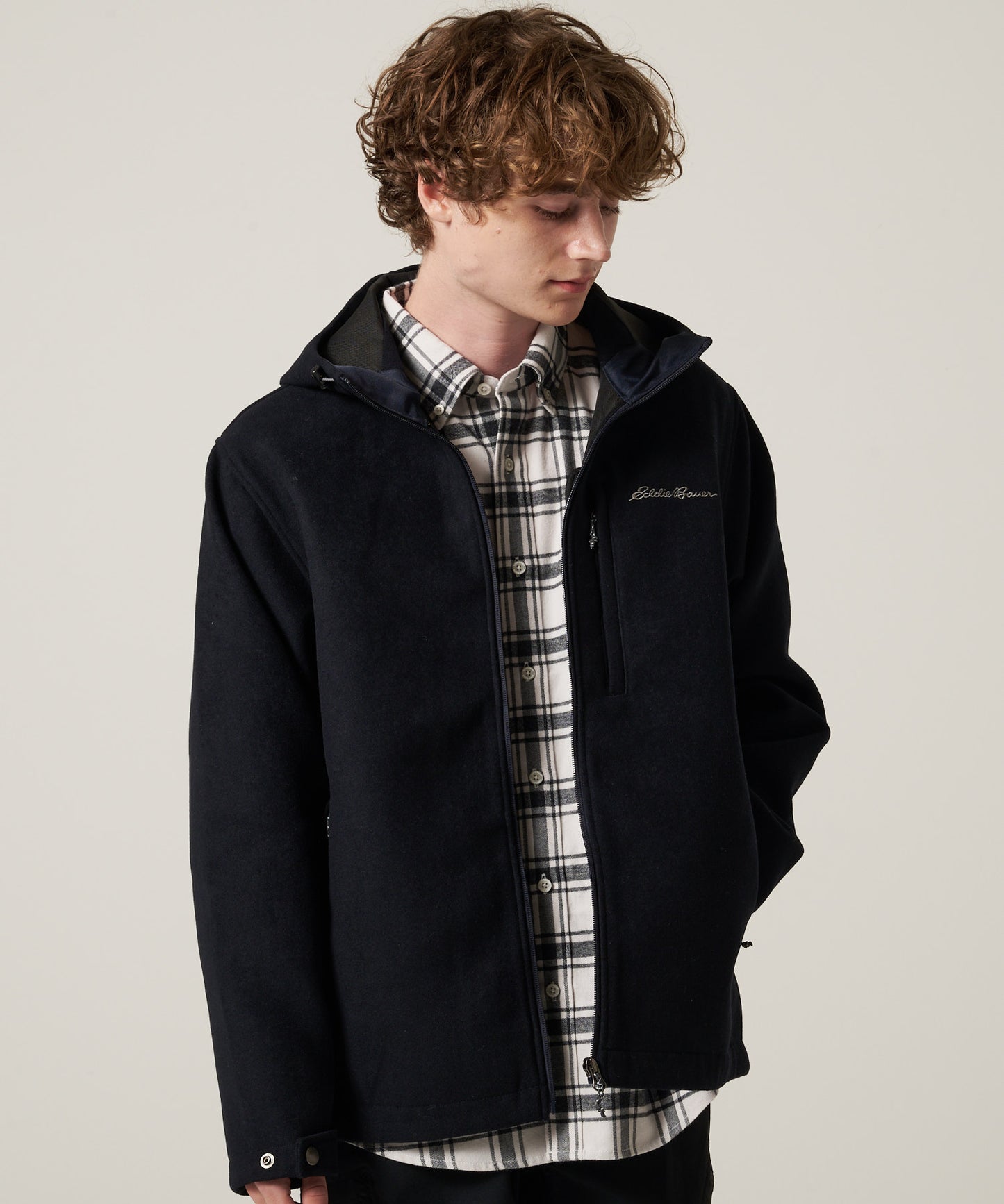 【予約】ボンディング ウール ジップフーディ/BONDING WOOL ZIP HOODIE