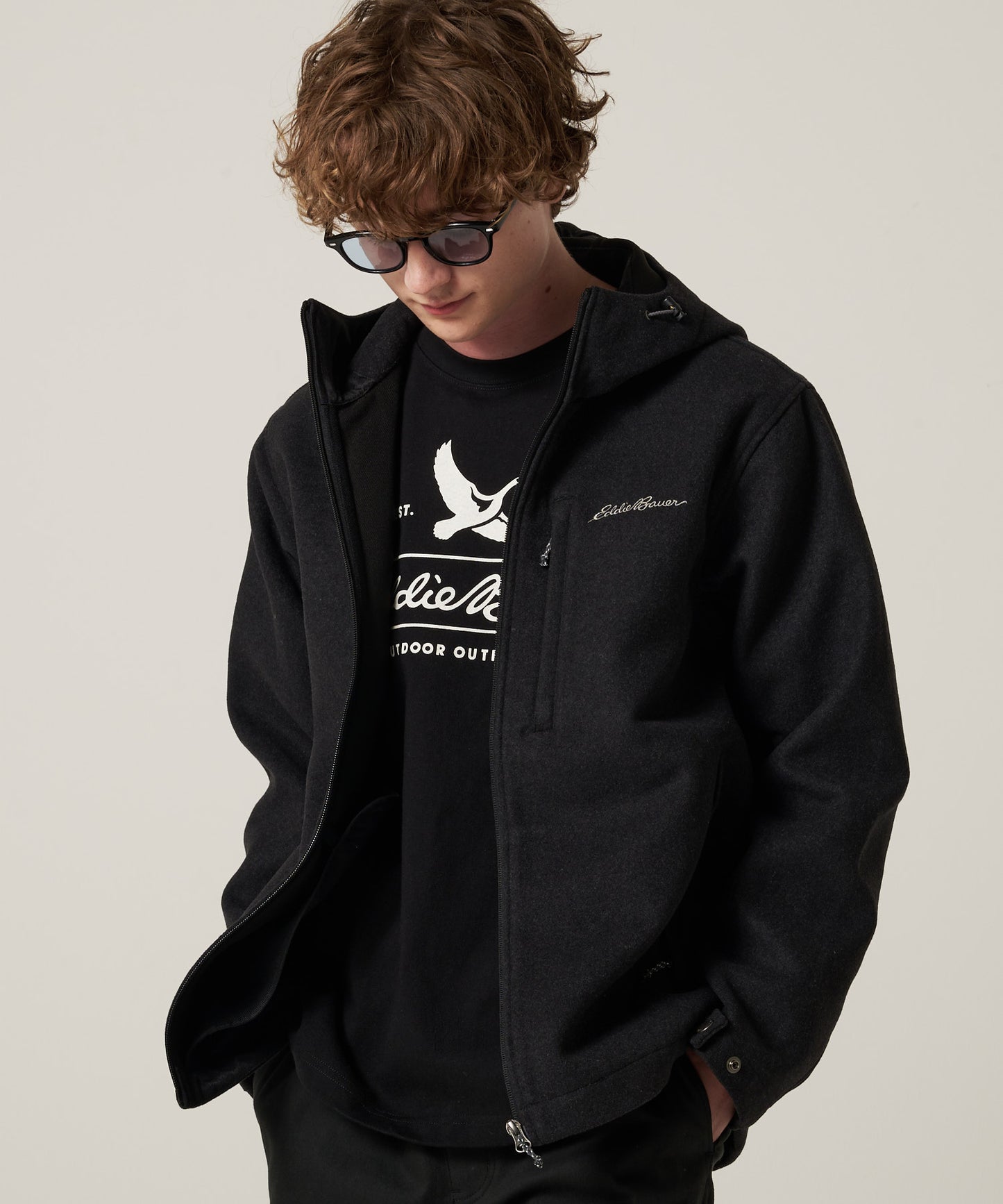 【予約】ボンディング ウール ジップフーディ/BONDING WOOL ZIP HOODIE