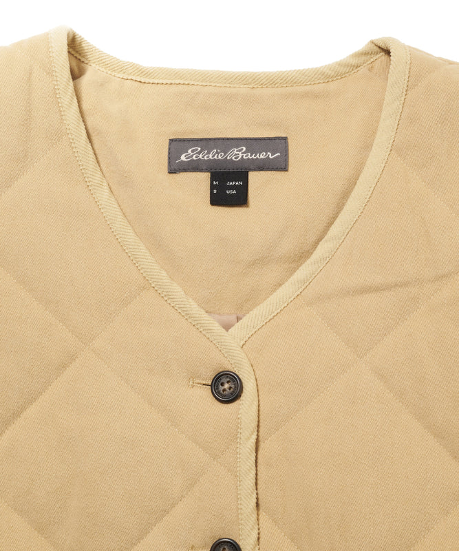カラーレス キルト ジャケット/COLLARLESS QUILT JACKET