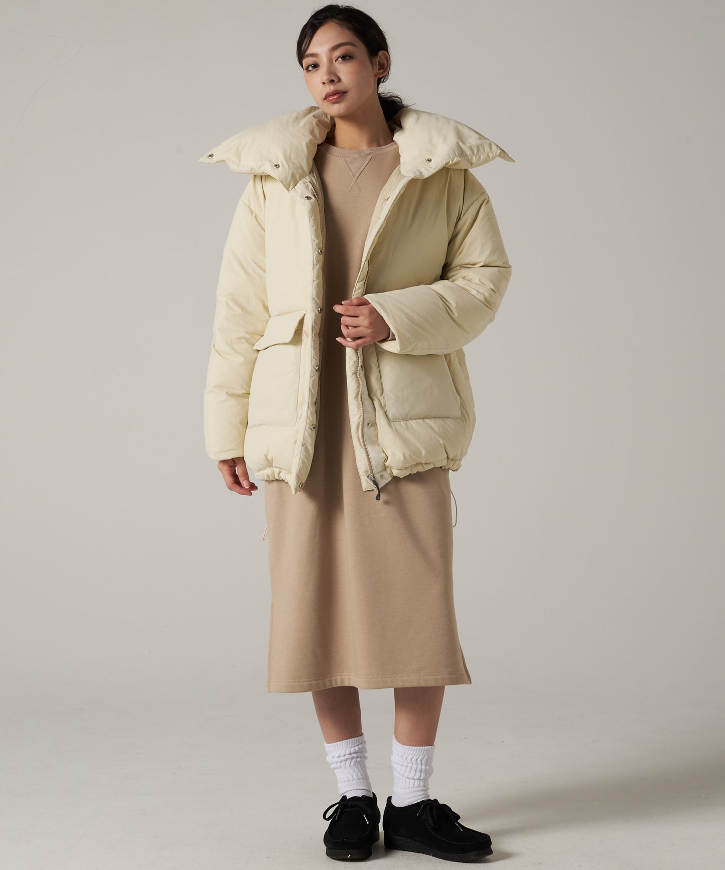 【ノベルティー対象】 パフィーネック ダウンジャケット/PUFFY NECK DOWN JACKET