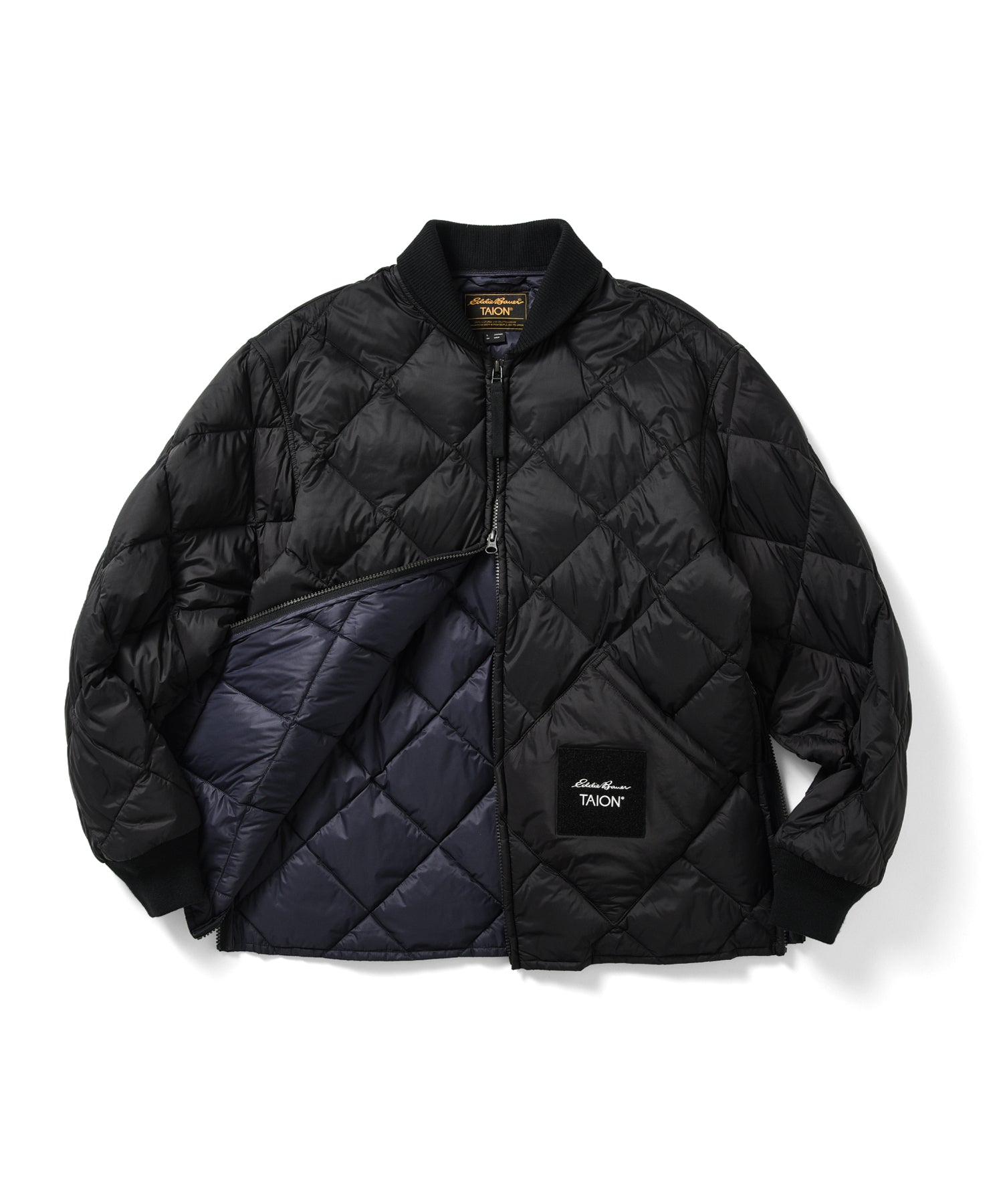 エディーバウアー ダウンジャケット スカイライナー 日の出タグ ブラック L Eddie Bauer スカイライナー ダウンジャケット 日の出タグ 復刻 黒