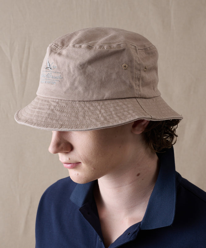 コットンツイル ロゴバケットハット/COTTON TWILL LOGO BUCKET HAT