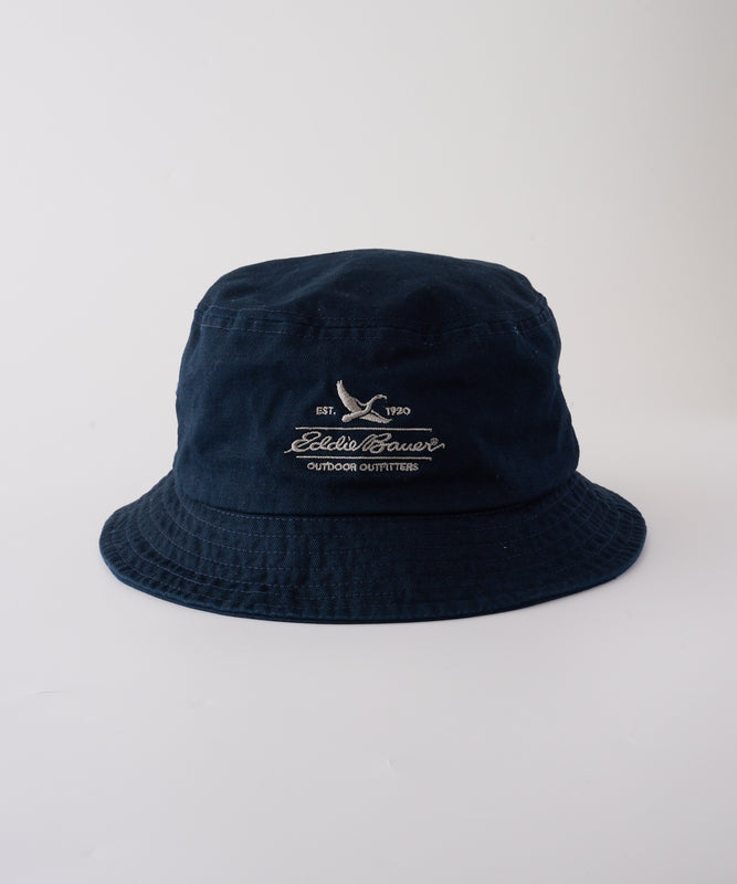コットンツイル ロゴバケットハット/COTTON TWILL LOGO BUCKET HAT